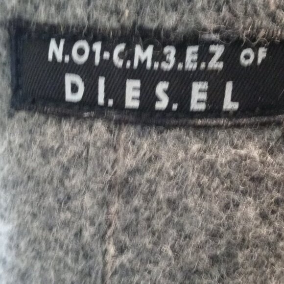 Pre-owned Diesel Long Button-up hooded wool jacket Size M - Picture 10 of 11